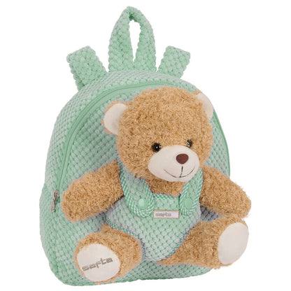 Imagen 1 de Mochila + Peluche Osito Turquesa 27Cm