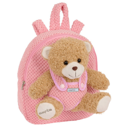 Imagen 1 de Mochila + Peluche Osito Rosa 27Cm