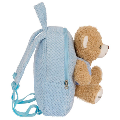 Imagen 3 de Mochila + Peluche Osito Azul 27Cm