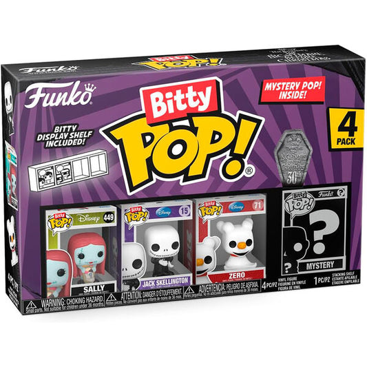 Imagen 1 de Blister 4 Figuras Bitty Pop Disney Pesadilla Antes De Navidad Sally