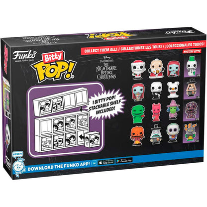 Imagen 2 de Blister 4 Figuras Bitty Pop Disney Pesadilla Antes De Navidad Pumpkin King