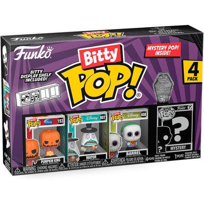 Imagen 1 de Blister 4 Figuras Bitty Pop Disney Pesadilla Antes De Navidad Pumpkin King