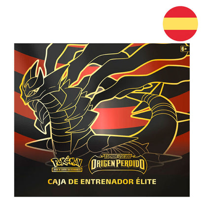 Imagen 1 de Estuche Juego Cartas Coleccionables Entrenador Origen Perdido Elite Espada Y Escudo Pokemon Español