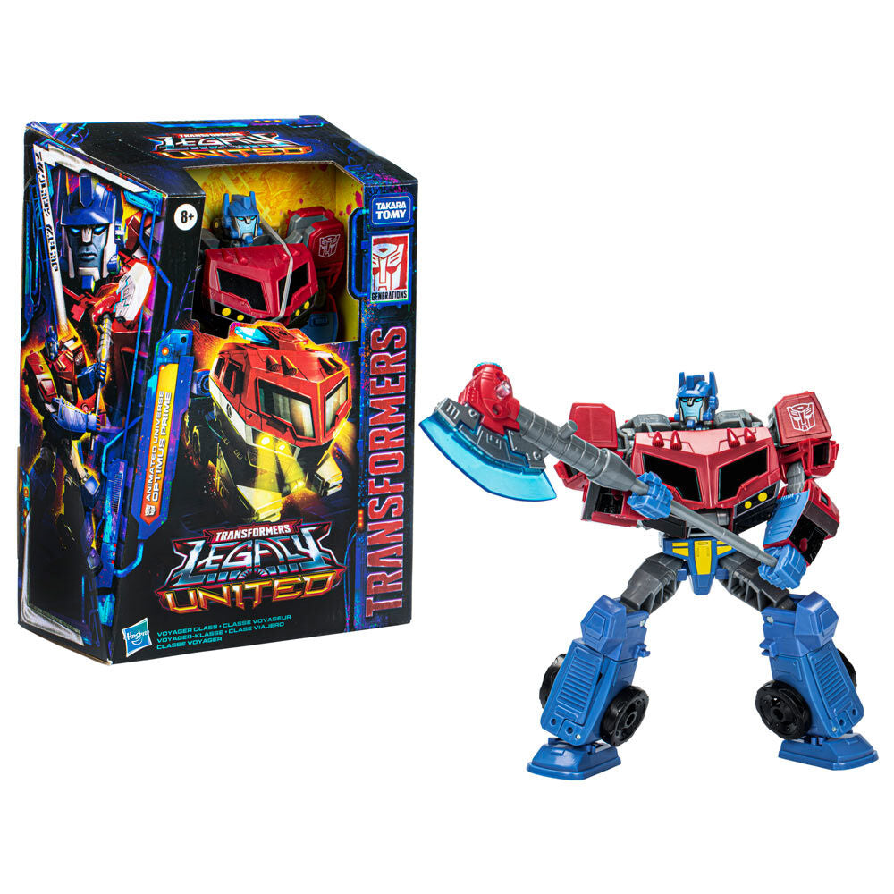 Imagen 1 de Figura Optimus Prime Animated Universe Voyager Class Legacy United Transformers 17,5Cm