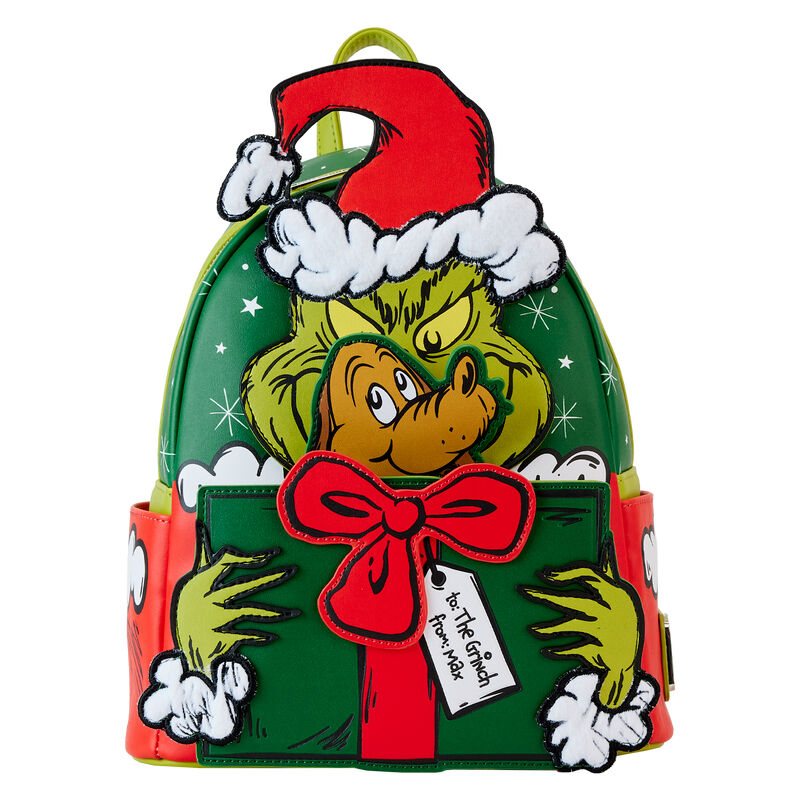 Imagen 2 de Mochila Santa How The Grinch Stole Christmas! Dr. Seuss Loungefly 26Cm