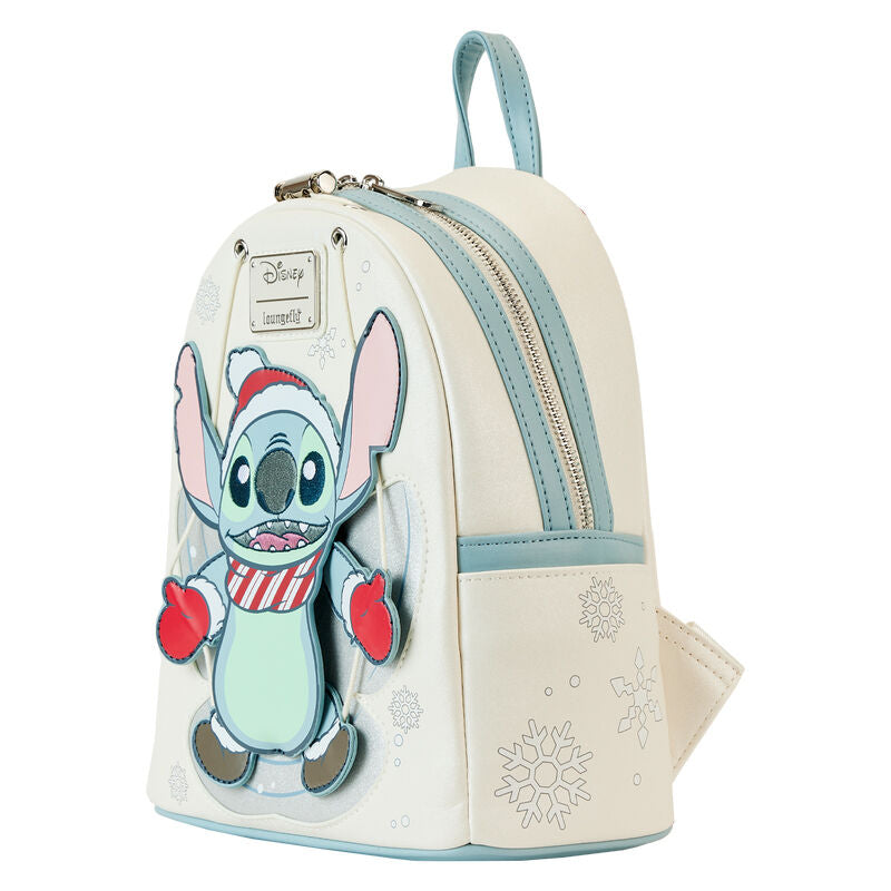 Imagen 3 de Mochila Glitter Holiday Snow Angel Stitch Disney Loungefly 26Cm