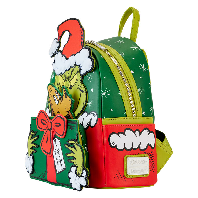 Imagen 3 de Mochila Santa How The Grinch Stole Christmas! Dr. Seuss Loungefly 26Cm