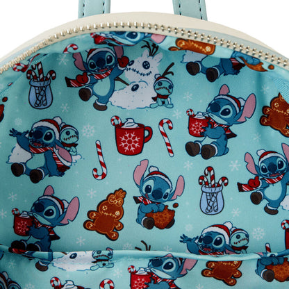 Imagen 8 de Mochila Glitter Holiday Snow Angel Stitch Disney Loungefly 26Cm