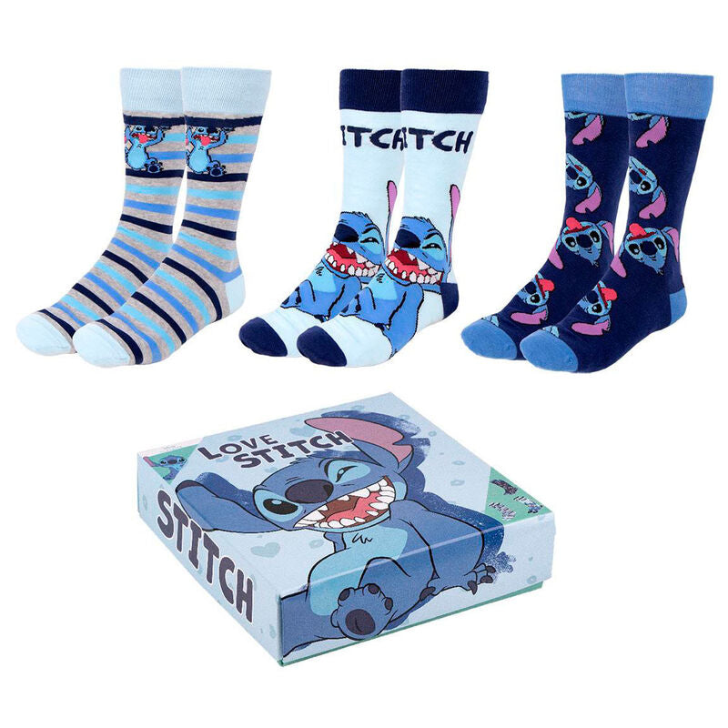 Imagen 1 de Set 3 Calcetines Stitch Disney Adulto