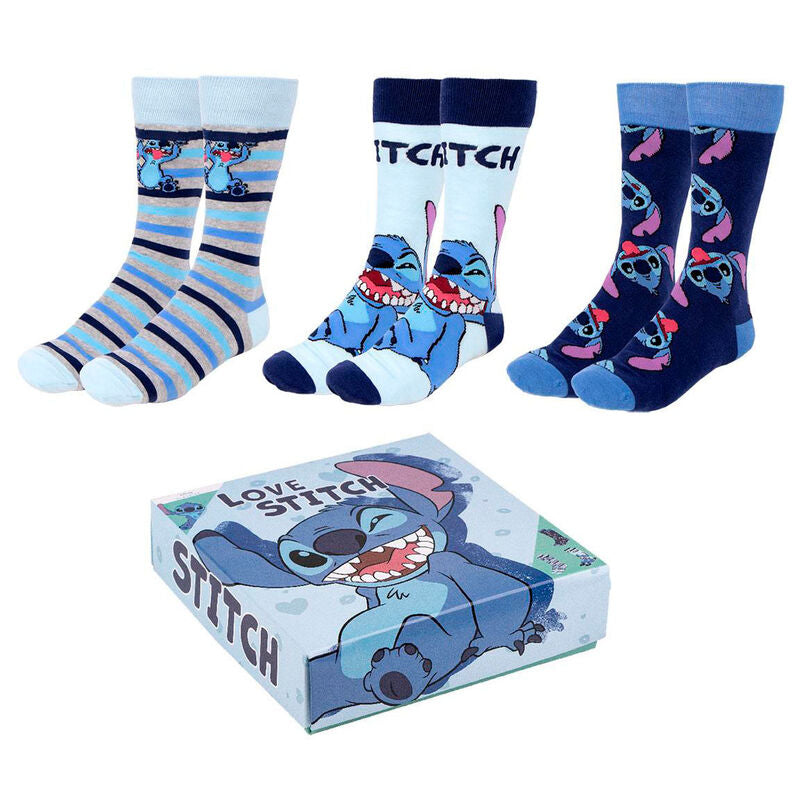 Imagen 1 de Set 3 Calcetines Stitch Disney Adulto