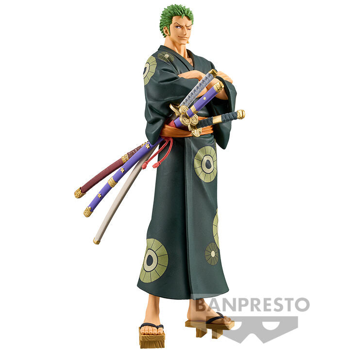 Imagen 1 de Figura Roronoa Zoro Wanokuni Yukata Grandline Series One Piece 17Cm