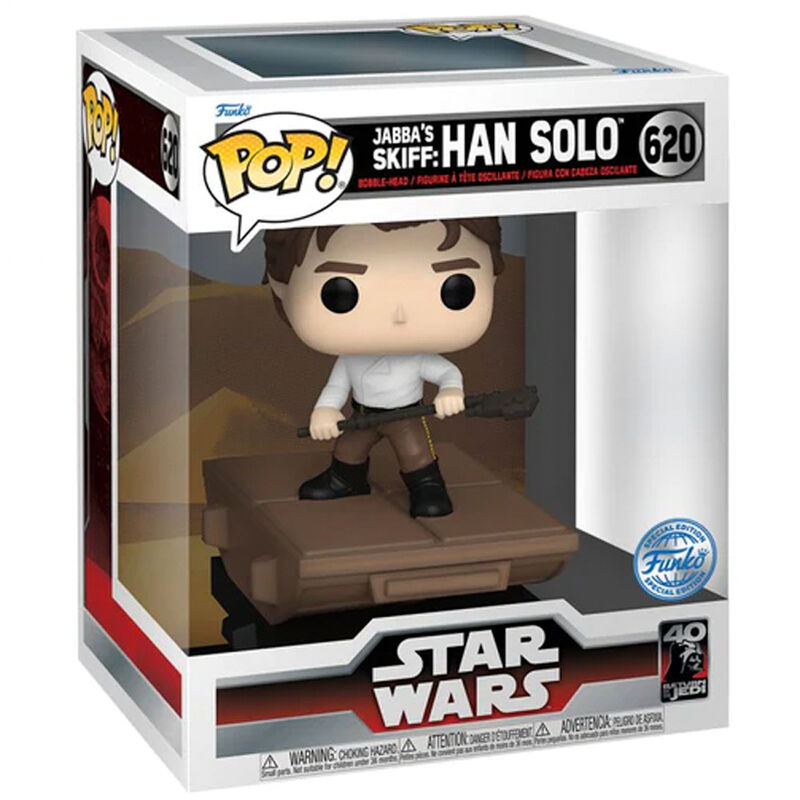 Imagen 2 de Figura Pop Deluxe Star Wars Jabba Skiff Han Solo Exclusive