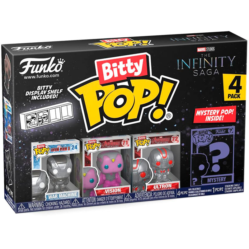 Imagen 1 de Blister 4 Figuras Bitty Pop Marvel The Infinity Saga Iron Man