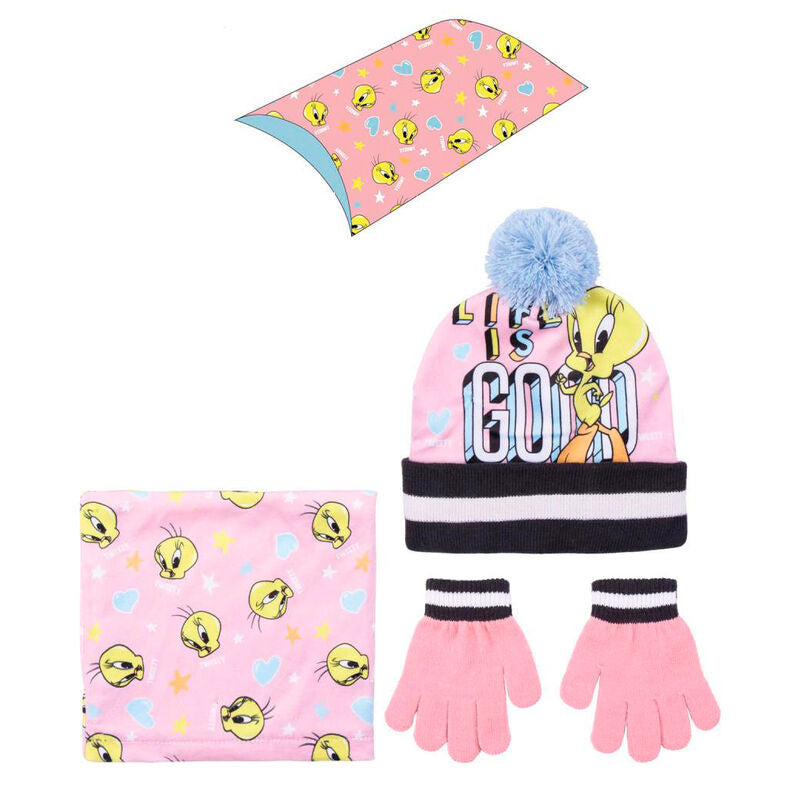 Imagen 1 - Conjunto Gorro Guantes Braga Cuello Looney Tunes