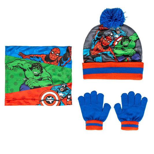 Imagen 1 de Conjunto Gorro Guantes Braga Cuello Los Vengadores Avengers Marvel