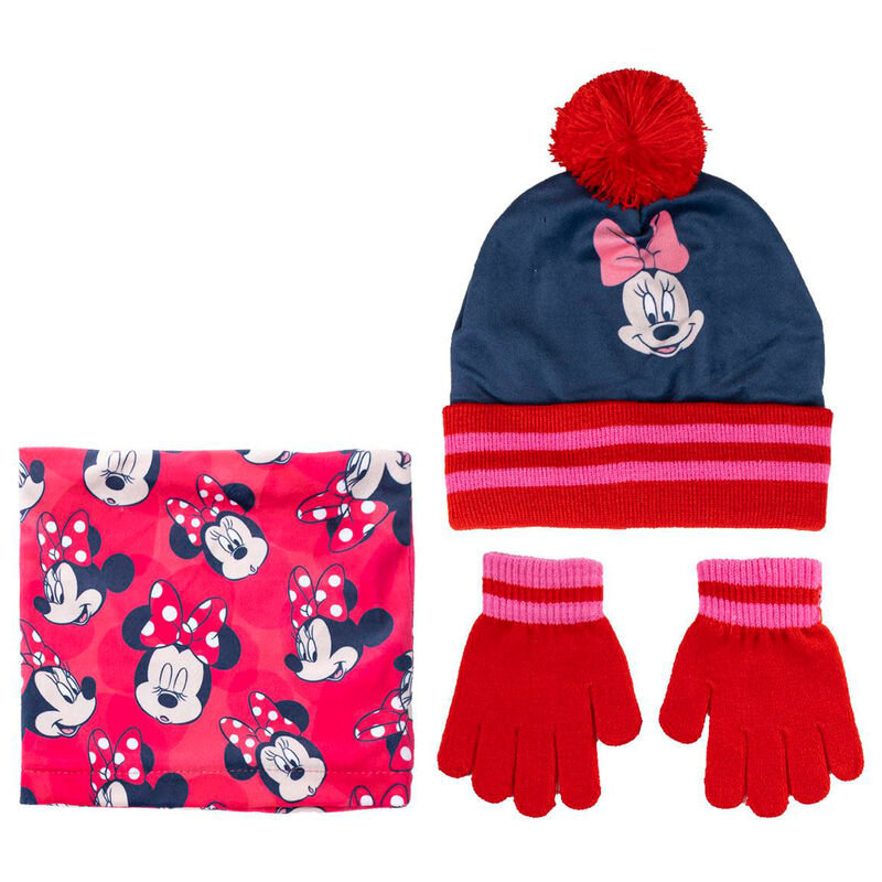 Imagen 1 de Conjunto Gorro Guantes Braga Cuello Minnie Disney 3