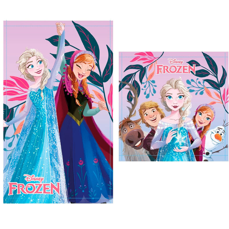 Imagen 1 de Set 2 Toallas Baño Elsa & Anna Frozen Disney Algodon