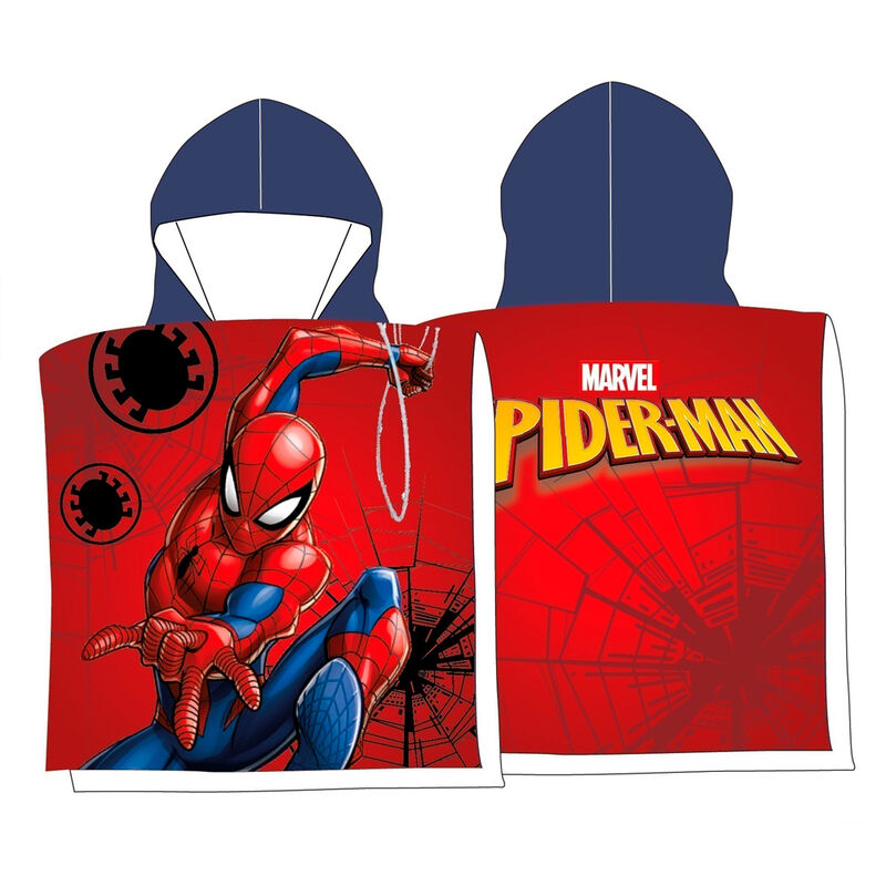 Imagen 1 de Poncho Toalla Spiderman Marvel Algodon 2