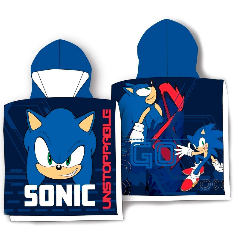 Imagen 1 de Poncho Toalla Sonic The Hedgehog Algodon