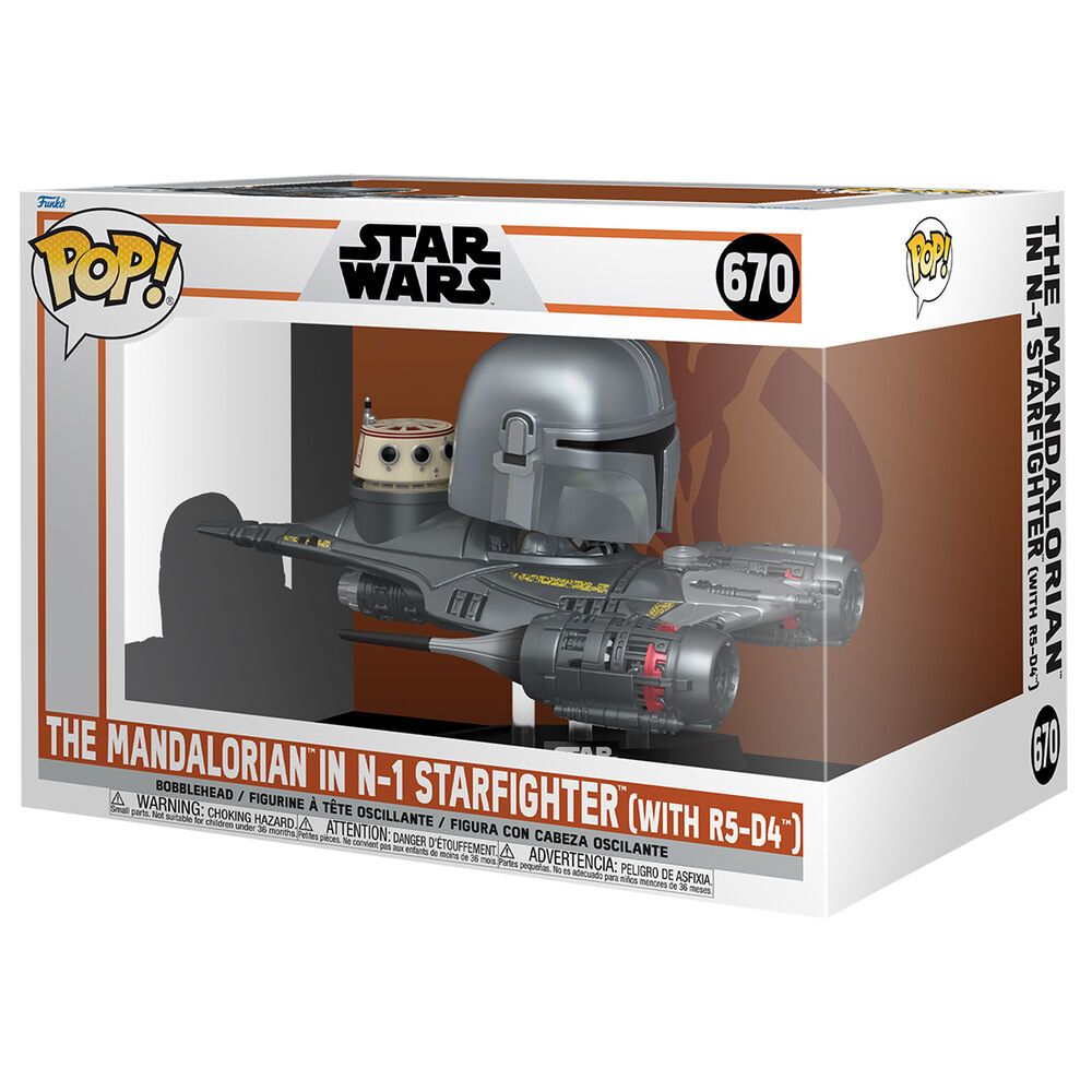 Imagen 2 de Figura Pop Rider Deluxe Star Wars Mandalorian 9 The Mandalorian In N-1 Starfighter