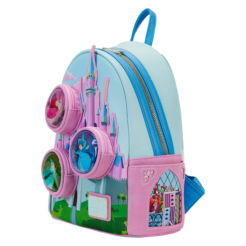 Imagen 2 - Mochila Hadas Madrinas Castillo La Bella Durmiente Disney Loungefly 26Cm