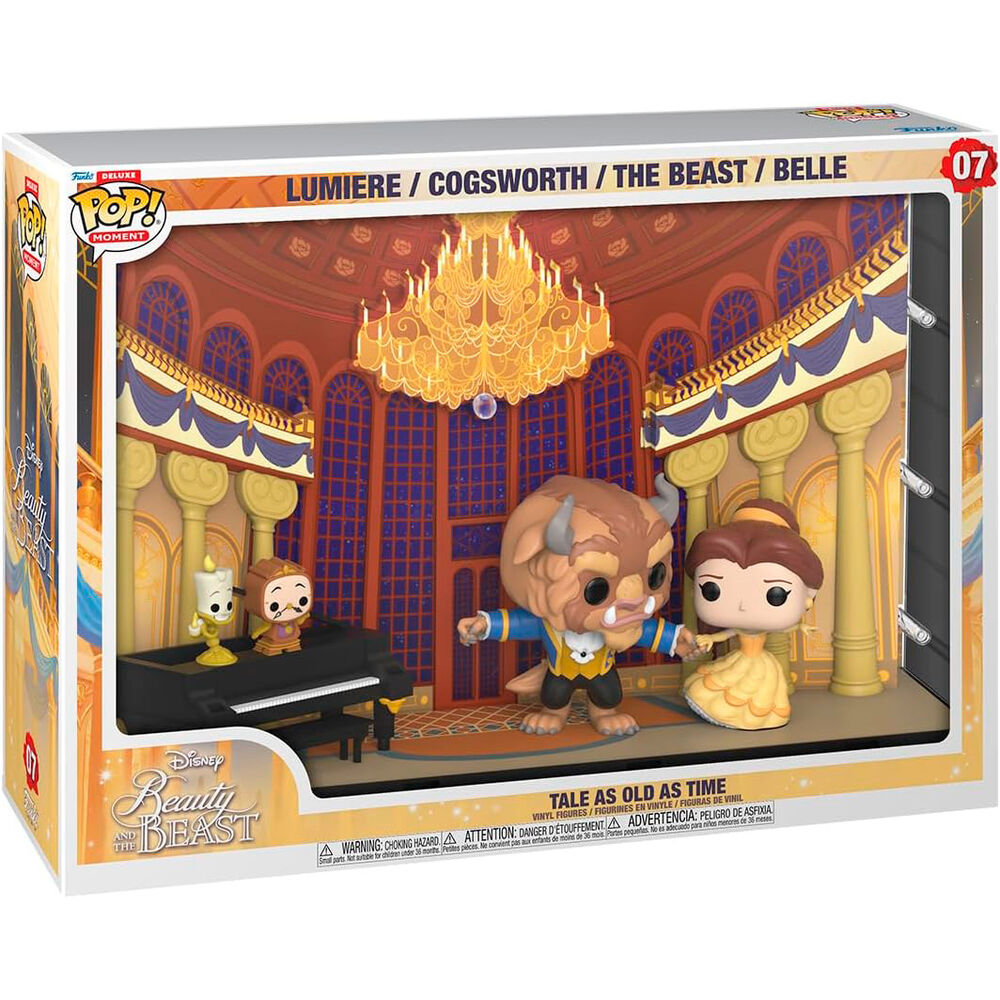 Imagen 2 de Figura Pop Moment Deluxe Disney La Bella Y La Bestia Tale As Old As Time