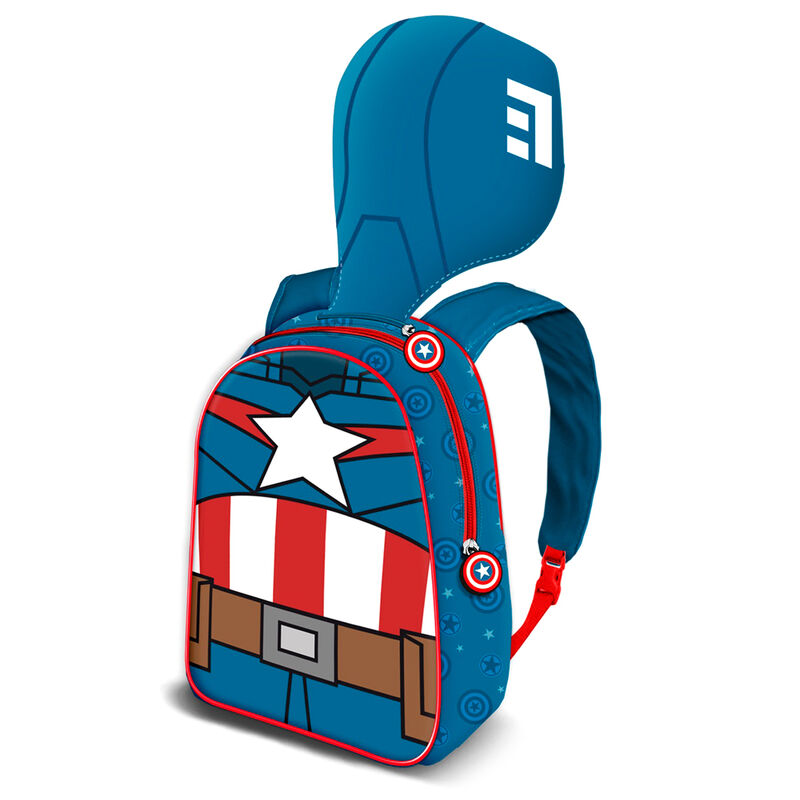 Imagen 1 de Mochila Capucha Capitan America Marvel 31Cm