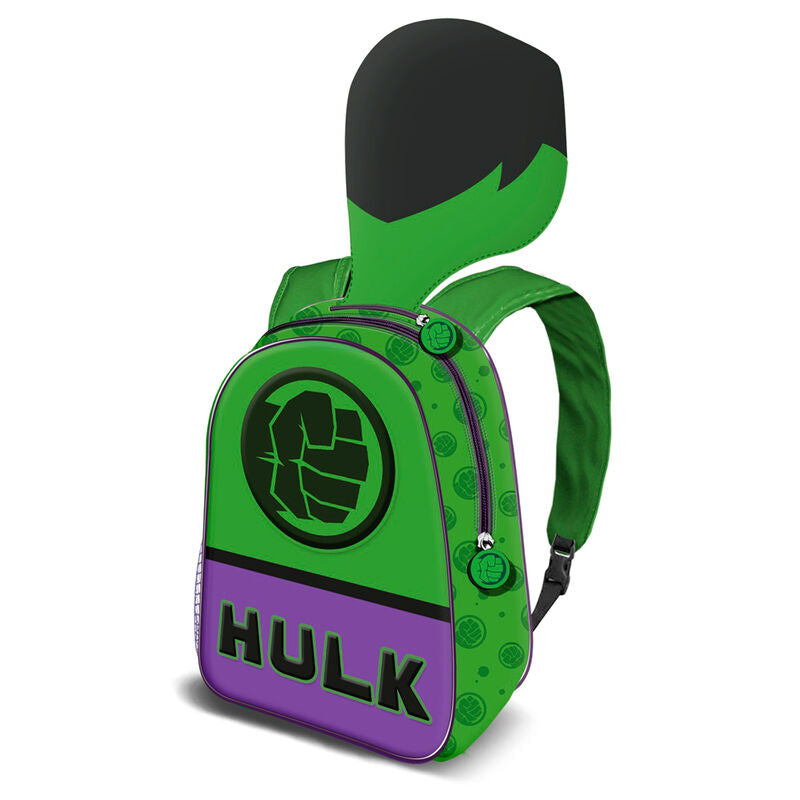 Imagen 1 de Mochila Capucha Hulk Marvel 31Cm