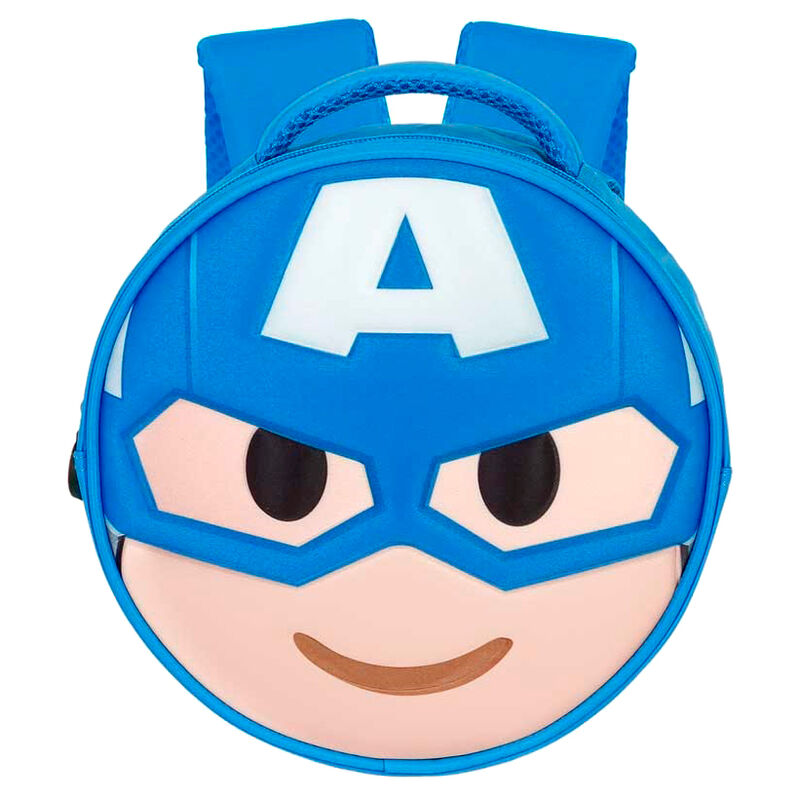 Imagen 2 de Mochila 3D Emoji Capitan America Marvel 22Cm