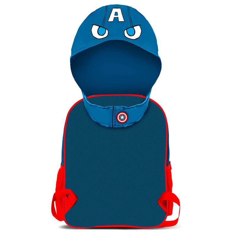 Imagen 3 de Mochila Capucha Capitan America Marvel 31Cm