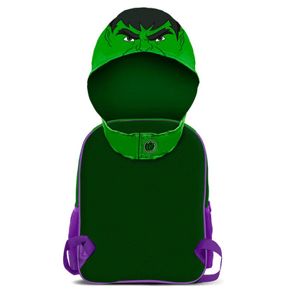 Imagen 3 de Mochila Capucha Hulk Marvel 31Cm