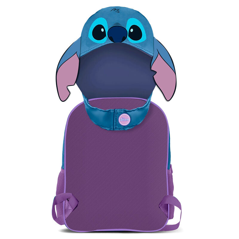 Imagen 3 de Mochila Capucha Stitch Disney 31Cm