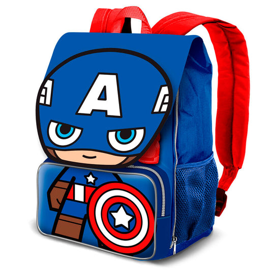 Imagen 1 de Mochila Solapa Capitan America Marvel 45Cm