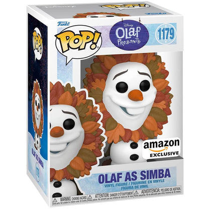 Imagen 2 de Figura Pop Disney Olaf Present Olaf As Simba Exclusive