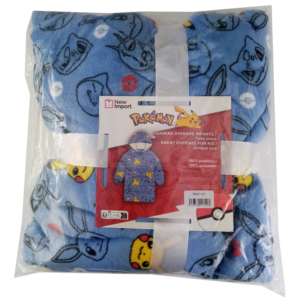 Imagen 2 de Bata Sudadera Oversize Pokemon Coral Infantil