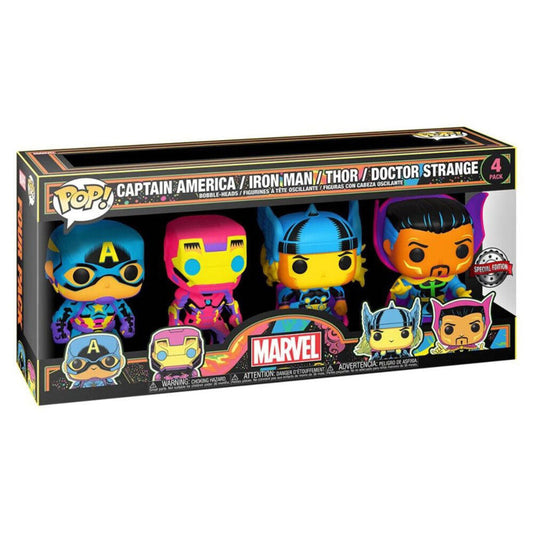 Imagen 1 de Blister 4 Figuras Pop Marvel Exclusive