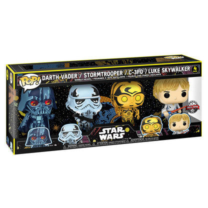 Imagen 1 de Blister 4 Figuras Pop Star Wars Exclusive