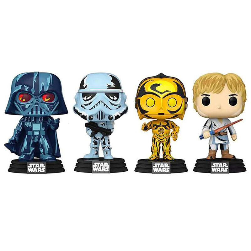 Imagen 2 de Blister 4 Figuras Pop Star Wars Exclusive