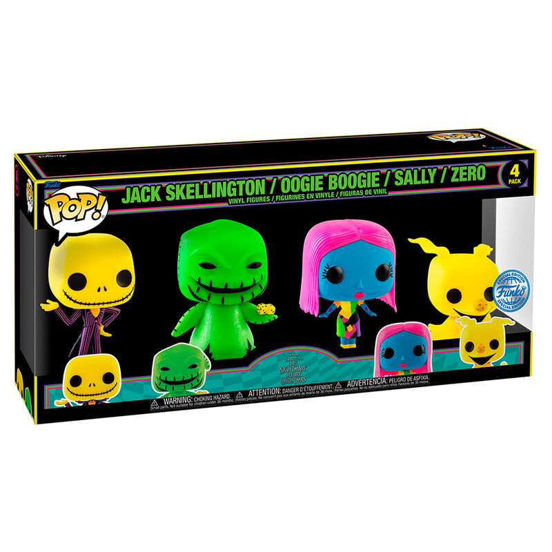 Imagen 1 de Blister 4 Figuras Pop Disney Pesadilla Antes De Navidad Exclusive