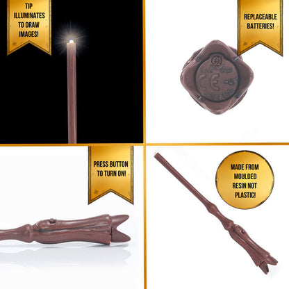 Imagen de Varita Lumos Luna Lovegood Harry Potter parte de nuestra colección en Espadas y más, sitio oficial.