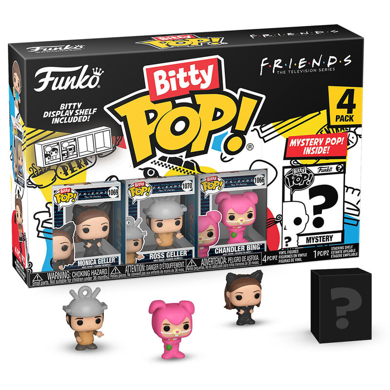 Imagen 1 de Blister 4 Figuras Bitty Pop Friends Monica As Catwoman