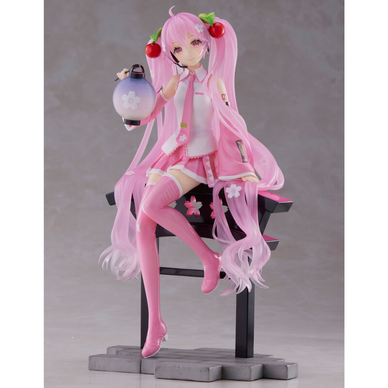 Imagen 1 - Figura Sakura Miku Amp+ Prize Sakura Lantern Ver. Hatsune Miku 18Cm