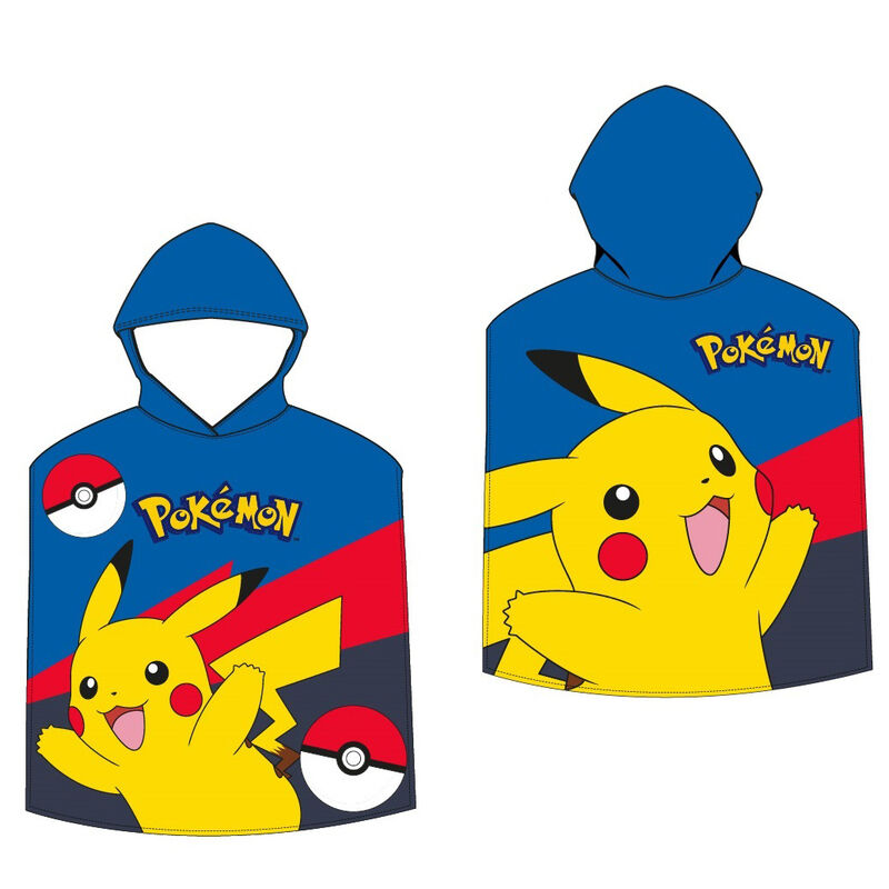 Imagen 1 de Poncho Toalla Pokemon Microfibra