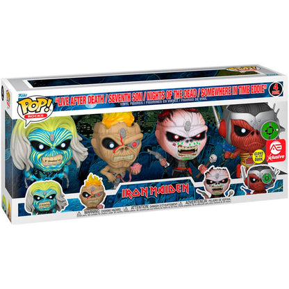 Imagen 1 - Blister 4 Figuras Pop Iron Maiden Exclusive