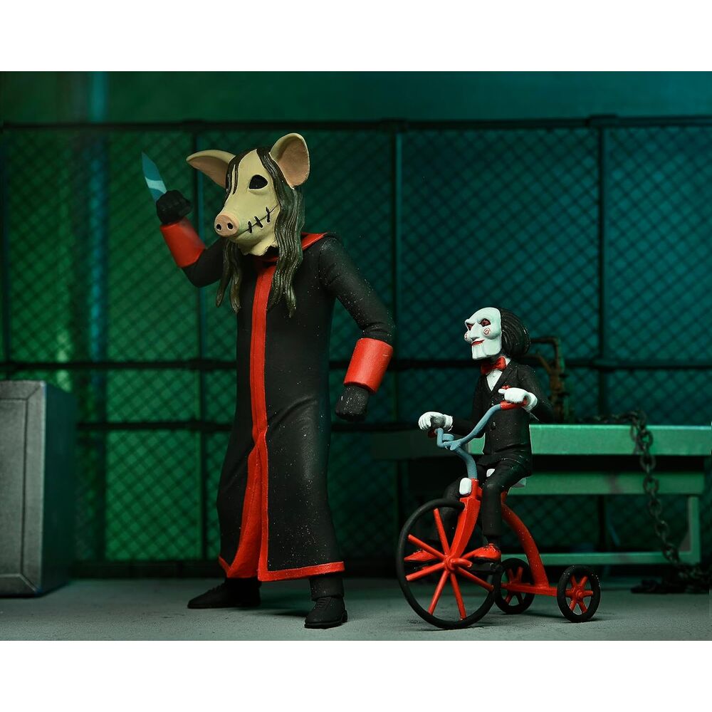 Imagen 4 de Figuras Jigsaw Killer & Billy The Puppet Tricycle Saw Toony Terrors 15Cm