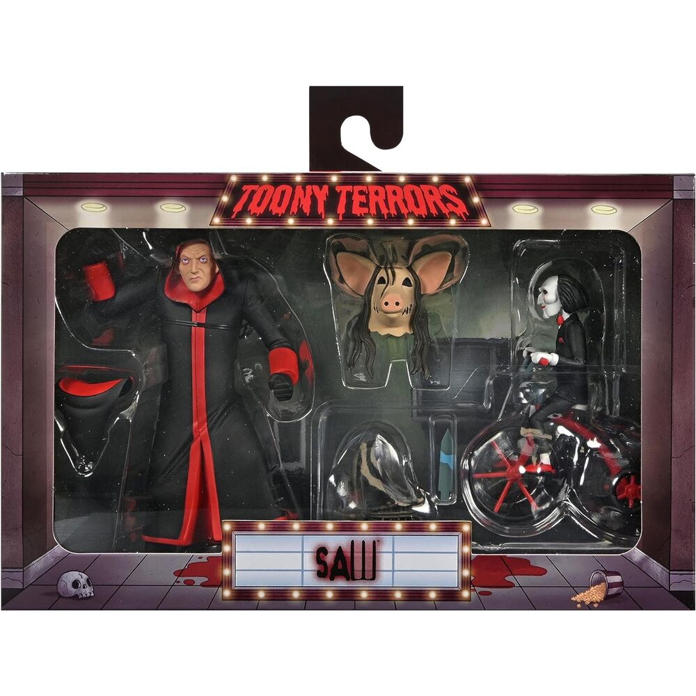 Imagen 2 de Figuras Jigsaw Killer & Billy The Puppet Tricycle Saw Toony Terrors 15Cm