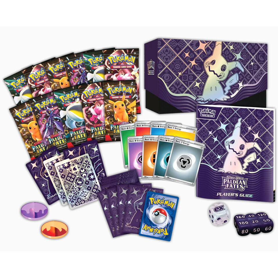 Imagen 2 de Estuche Juego Cartas Coleccionables Paldea Fates Scarlet & Violet Pokemon Ingles