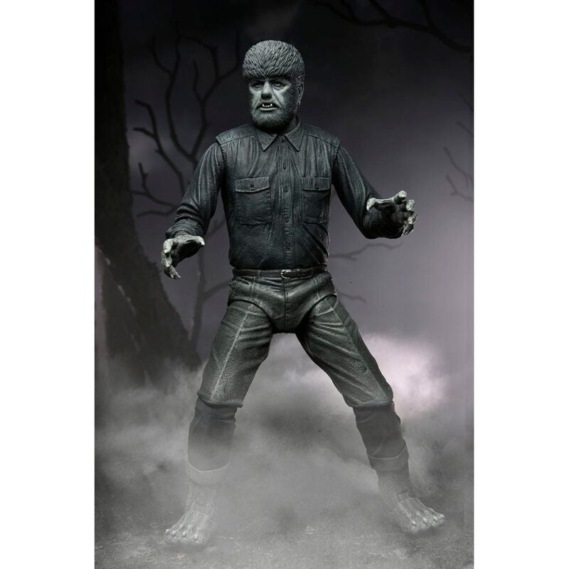 Imagen 2 - Figura Ultimate Wolf Man Black & White Universal Monsters 18Cm