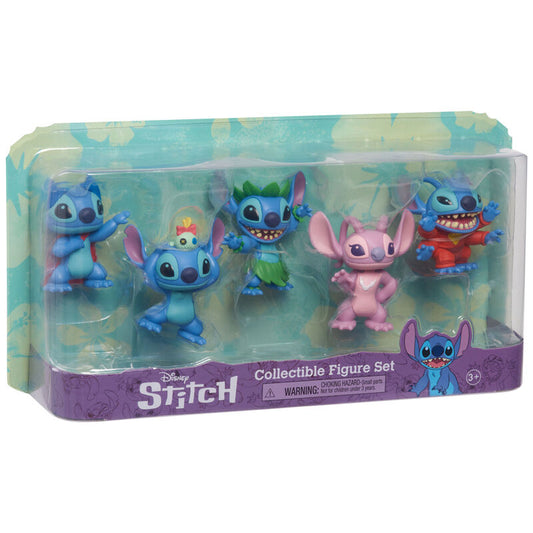Imagen 1 de Blister 5 Figuras Stitch Disney 7Cm