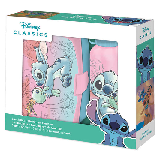 Imagen 1 de Sandwichera + Cantimplora Aluminio Stitch Disney 500Ml